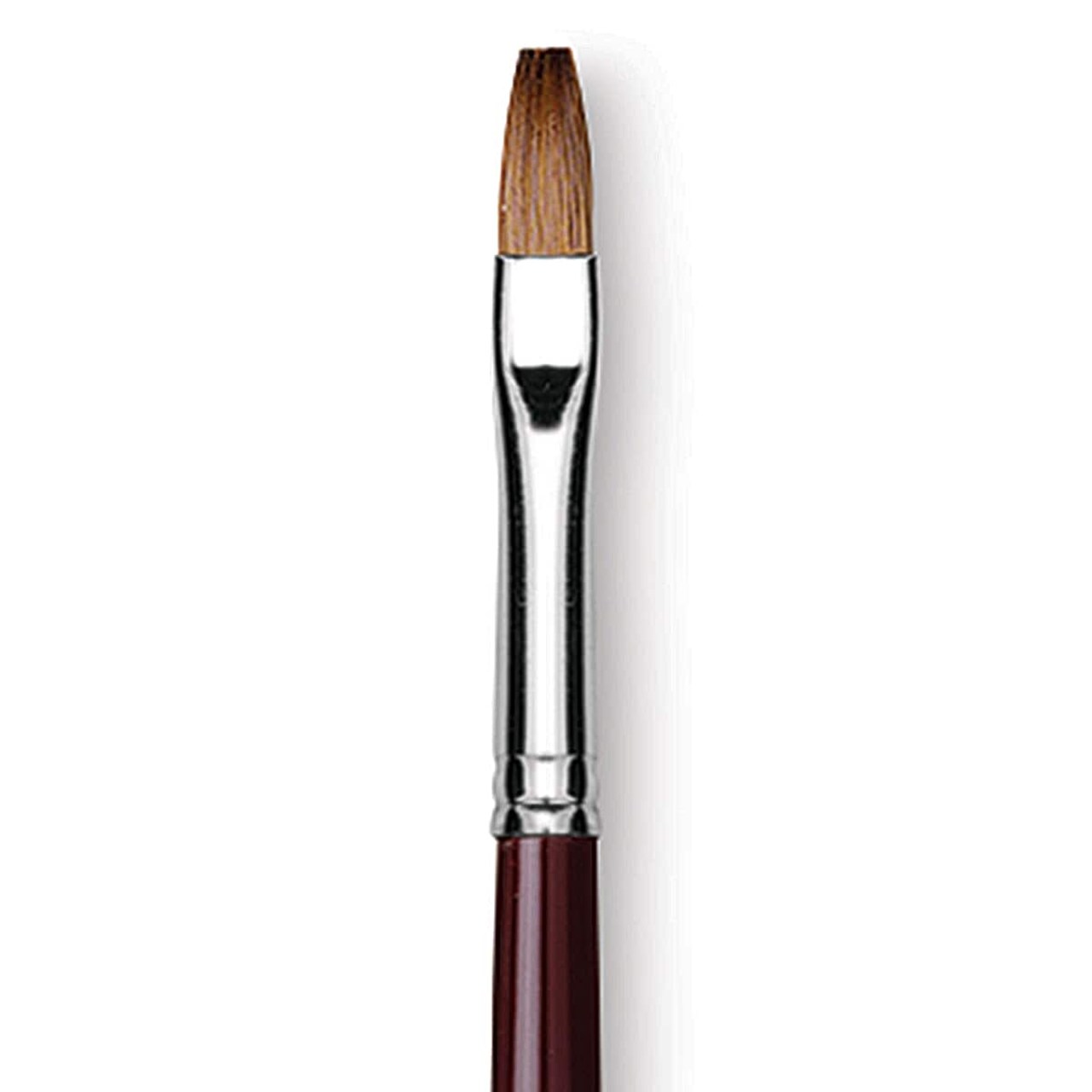 Da Vinci Kolinsky Red Sable Oil Brush - Flat, Long Handle, Size 6